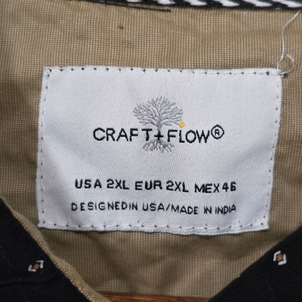 Craft Flow Mens Button Up Long Sleeve Flip Cuff Shirt Size 2XL‎ - Picture 3 of 7